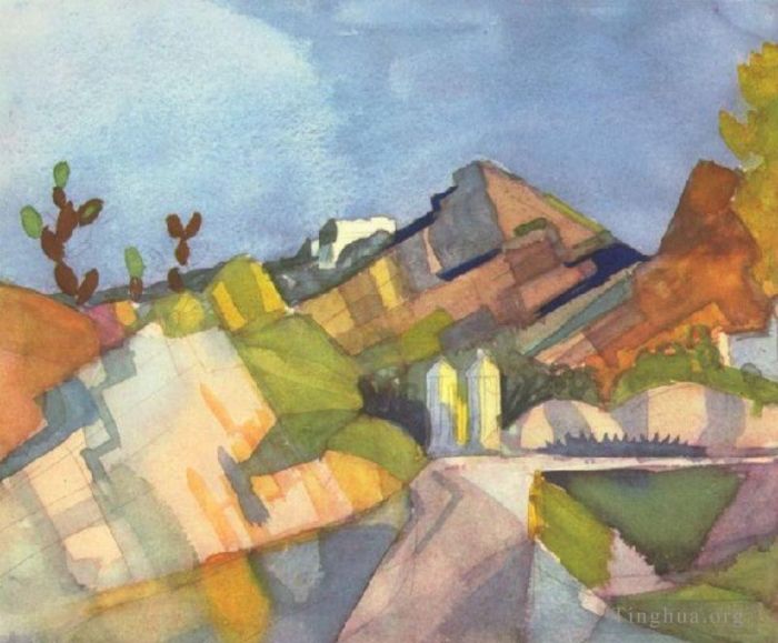 August Macke Types de peintures - Paysage rocheux