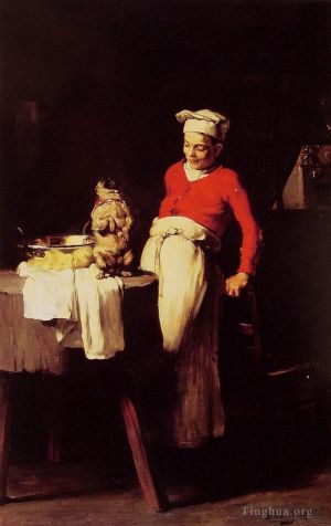 Bail Claude Joseph œuvres - Le cuisinier et le carlin