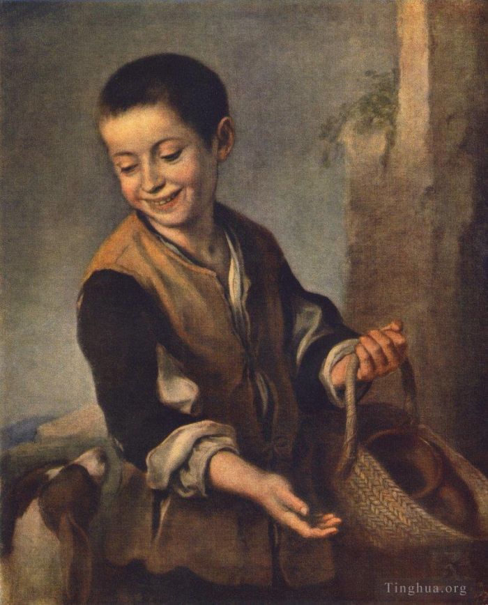 Bartolomé Esteban Murillo Peinture à l'huile - Garçon avec un chien