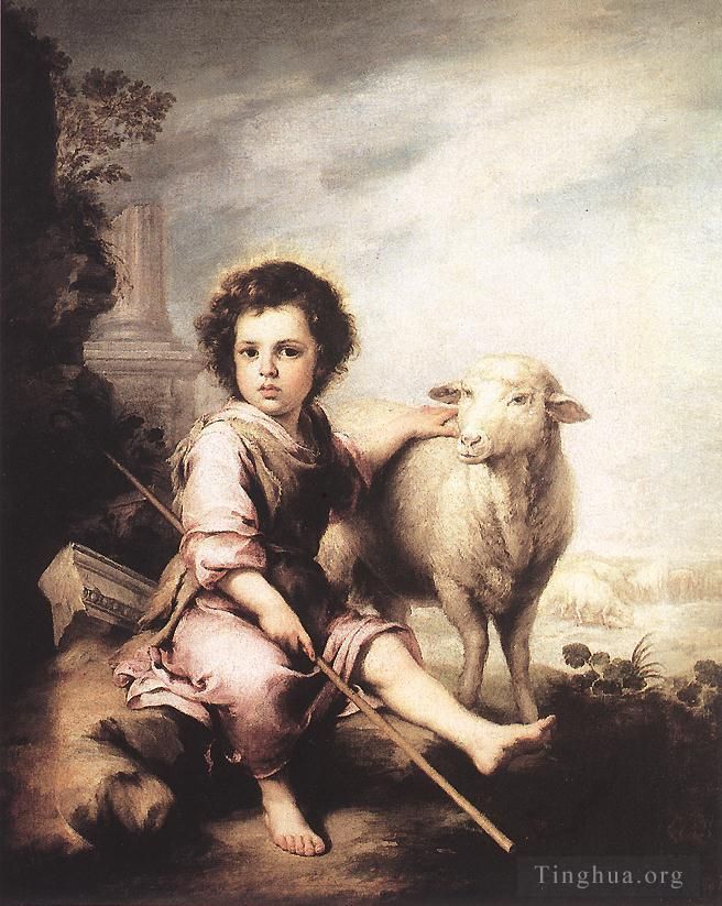Bartolomé Esteban Murillo Peinture à l'huile - Le Christ Bon Pasteur