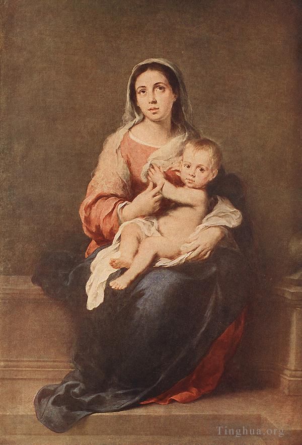 Bartolomé Esteban Murillo Peinture à l'huile - Vierge à l'Enfant 1670