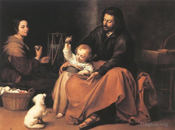Bartolomé Esteban Murillo Peinture à l'huile - La Sainte Famille 1650