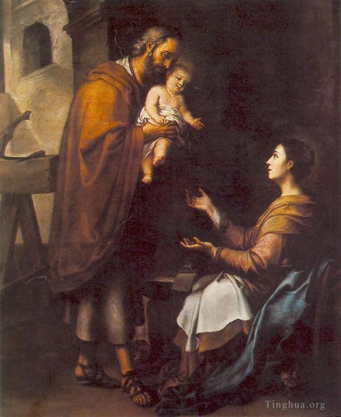 Bartolomé Esteban Murillo Peinture à l'huile - La Sainte Famille 1660