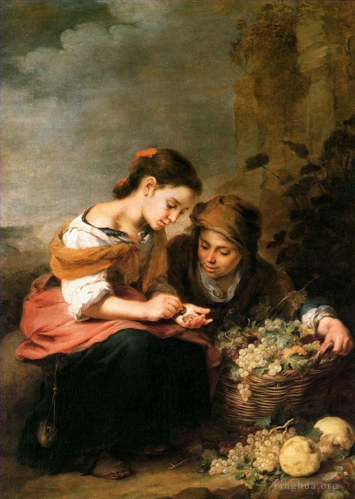 Bartolomé Esteban Murillo Peinture à l'huile - Le petit vendeur de fruits
