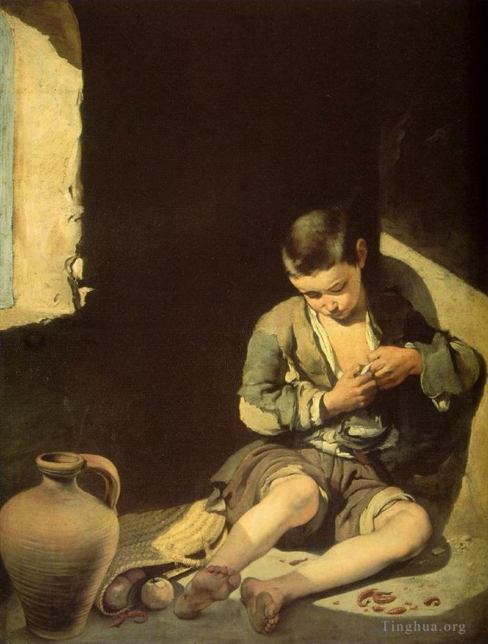 Bartolomé Esteban Murillo Peinture à l'huile - Le jeune mendiant