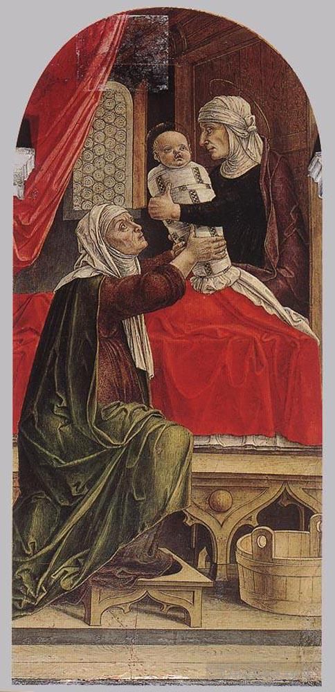 Bartolomeo Vivarini Types de peintures - La naissance de Marie