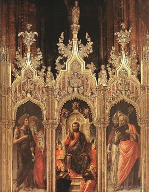 Bartolomeo Vivarini œuvres - Triptyque De Saint Marc 1474
