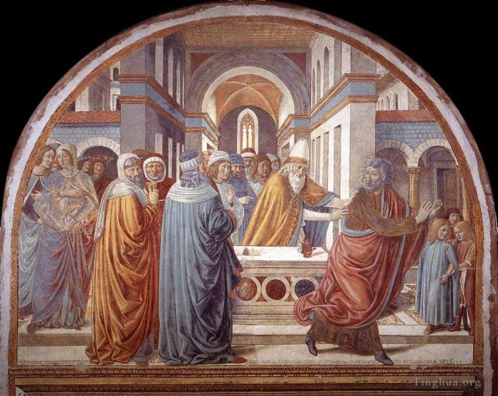 Benozzo Gozzoli Types de peintures - Expulsion de Joachim du Temple