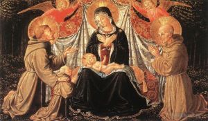 Benozzo Gozzoli œuvres - Vierge à l'Enfant avec les saints François, Bernardin et Fra Jacopo