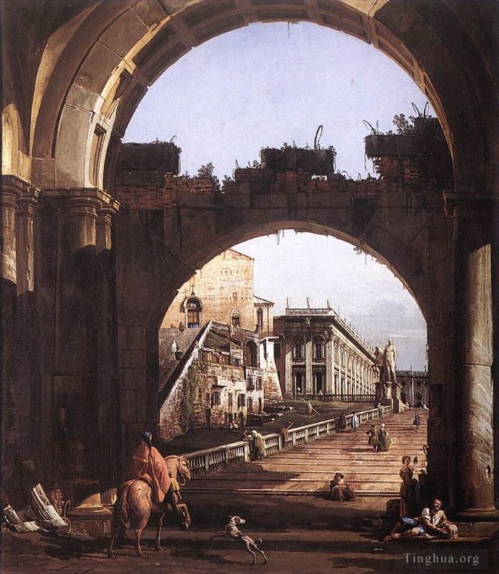 Bernardo Bellotto Peinture à l'huile - Caprice du Capitole