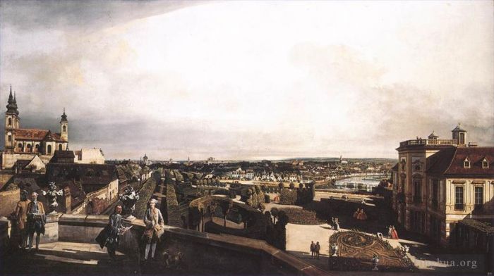 Bernardo Bellotto Peinture à l'huile - Panorama de Vienne depuis le Palais Kaunitz