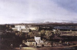 Bernardo Bellotto œuvres - Vue De La Villa Cagnola à Gazzada Près De Varèse