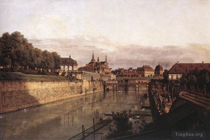 Bernardo Bellotto Peinture à l'huile - Voie navigable du Zwinger
