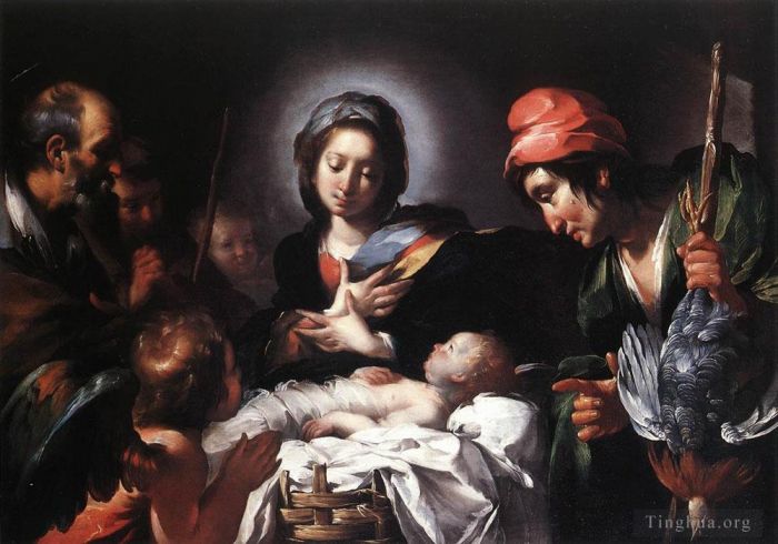 Bernardo Strozzi Peinture à l'huile - Adoration des bergers