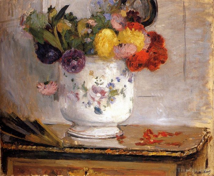 Berthe Morisot Peinture à l'huile - Peintres de fleurs de dahlias
