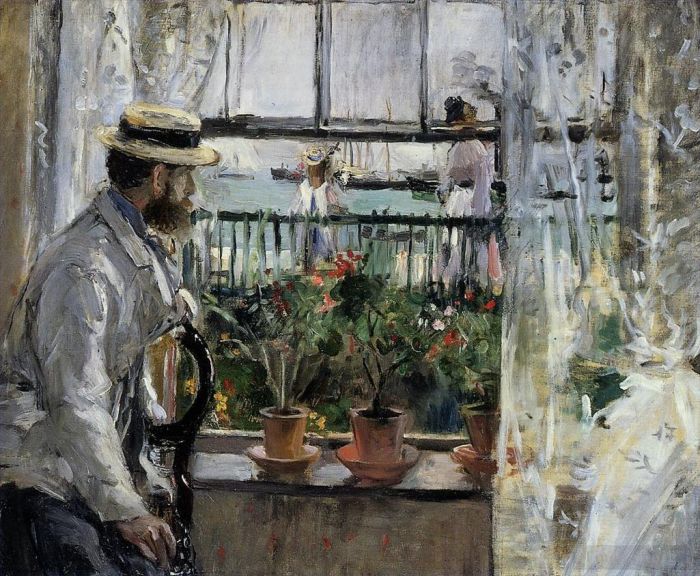 Berthe Morisot Peinture à l'huile - Eugène Manet sur l'île de Wight