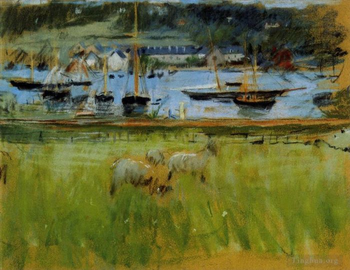 Berthe Morisot Peinture à l'huile - Port du Port de Fécamp