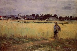 Berthe Morisot œuvres - Dans les champs de blé de Gennevilliers