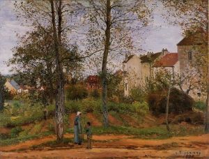 Camille Pissarro œuvres - 5 paysage près de Louveciennes 1870