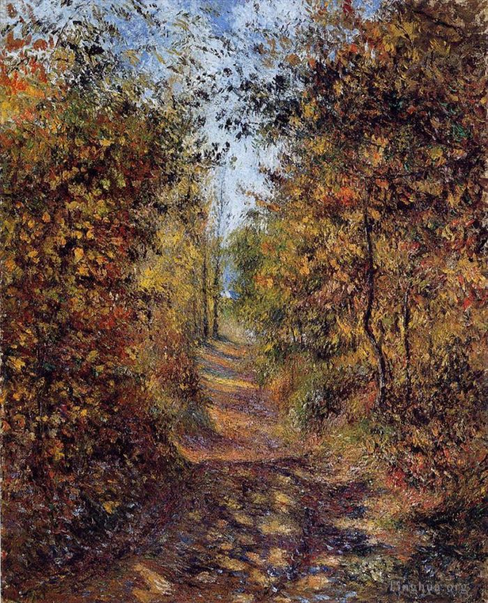 Camille Pissarro Peinture à l'huile - Un chemin dans les bois pontoise 1879