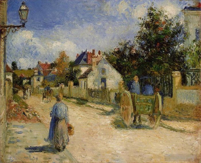 Camille Pissarro Peinture à l'huile - Une rue à pontoise 1879