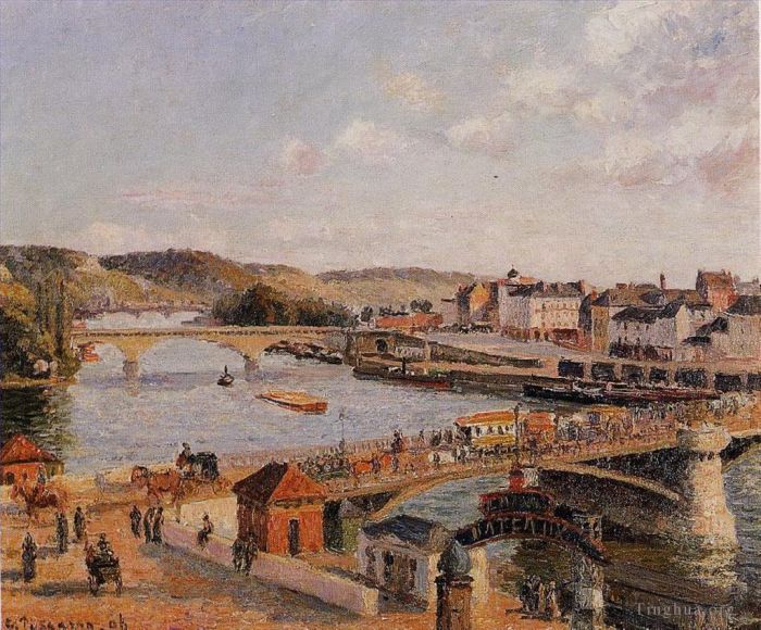 Camille Pissarro Peinture à l'huile - Soleil de l'après-midi Rouen 1896