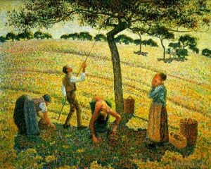 Camille Pissarro œuvres - Cueillette de pommes à Eragny sur epte 1888