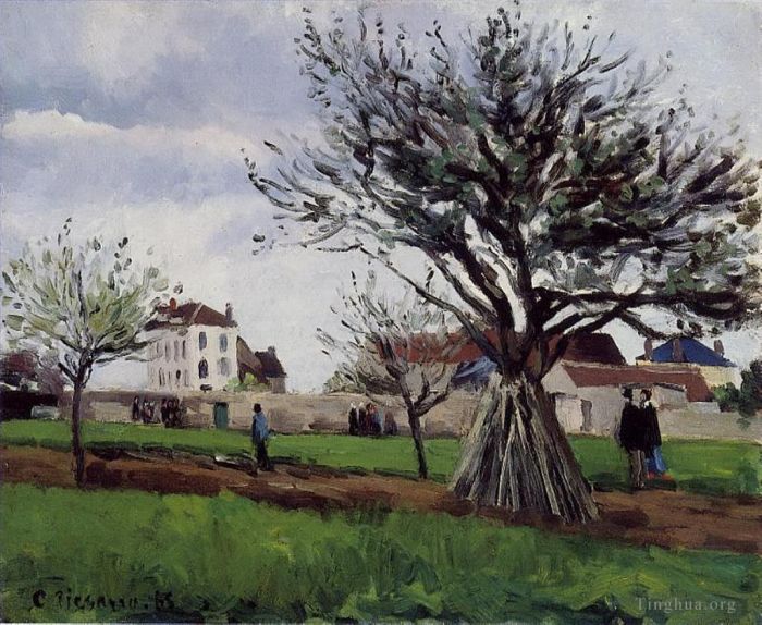 Camille Pissarro Peinture à l'huile - Pommiers à Pontoise 1868