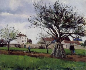 Camille Pissarro œuvres - Pommiers à Pontoise 1868