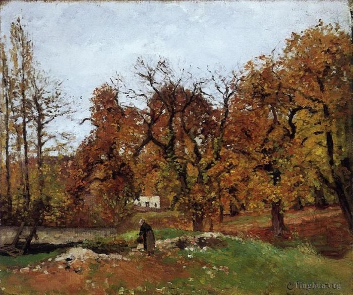 Camille Pissarro Peinture à l'huile - Paysage d'automne près de pontoise