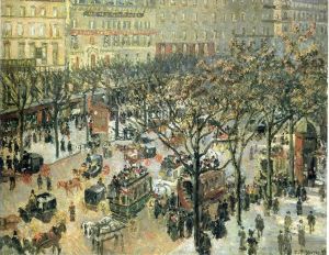 Camille Pissarro œuvres - Boulevard des Italiens, soleil du matin 1897