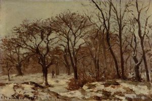 Camille Pissarro œuvres - Verger de châtaigniers en hiver 1872