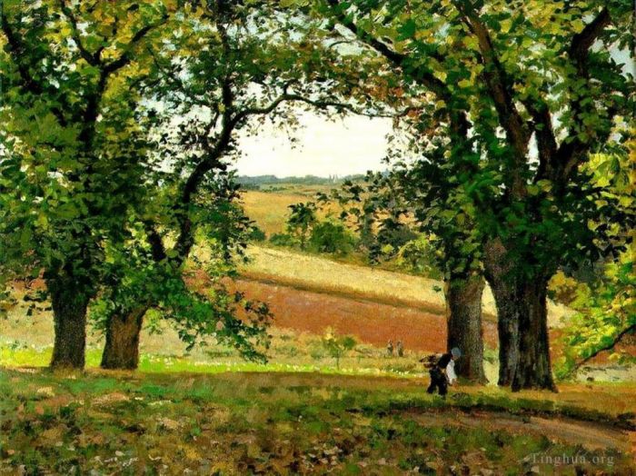 Camille Pissarro Peinture à l'huile - Châtaigniers à osny 1873