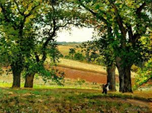 Camille Pissarro œuvres - Châtaigniers à osny 1873