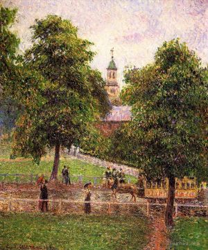 Camille Pissarro œuvres - Église de Kew 1892