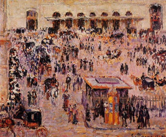 Camille Pissarro Peinture à l'huile - Cour du havre gare st lazare 1893