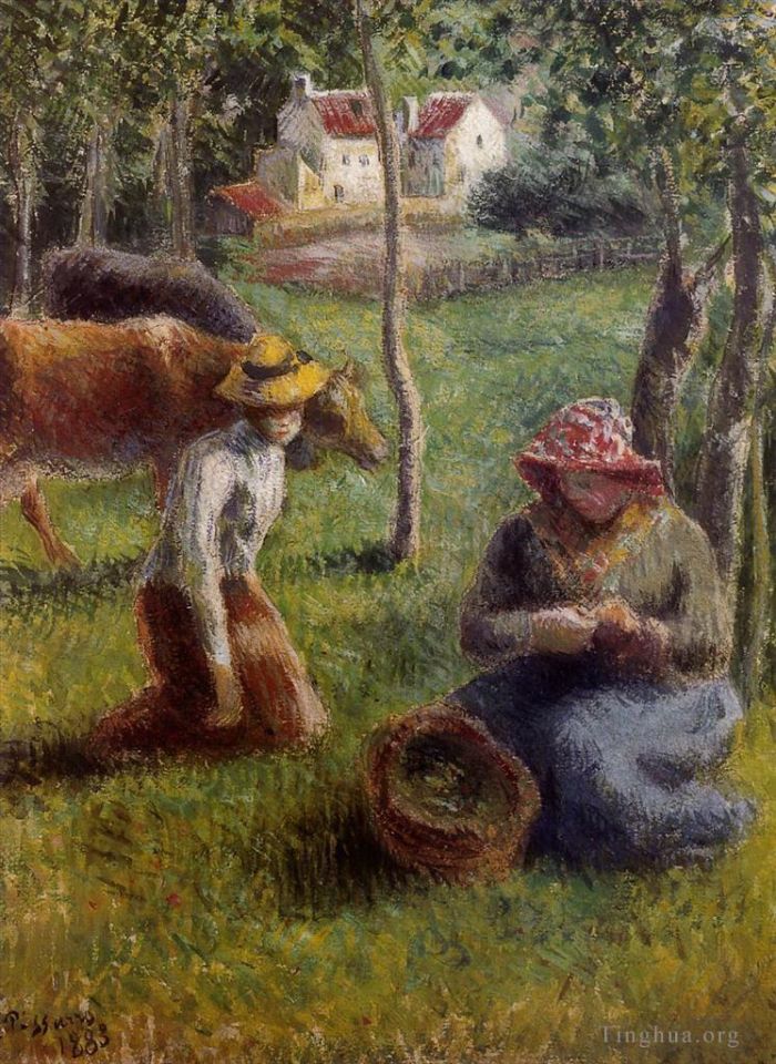 Camille Pissarro Peinture à l'huile - Bouvier 1883