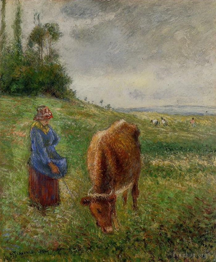 Camille Pissarro Peinture à l'huile - Bouvier pontoise 1882