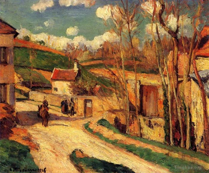 Camille Pissarro Peinture à l'huile - Carrefour à l'ermitage pontoise 1876
