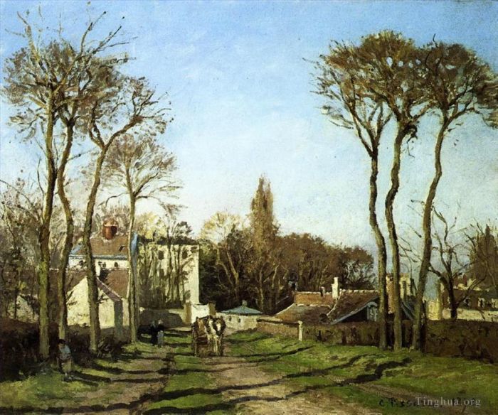 Camille Pissarro Peinture à l'huile - Entrée du village de Voisins