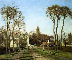 Camille Pissarro œuvres - Entrée du village de Voisins