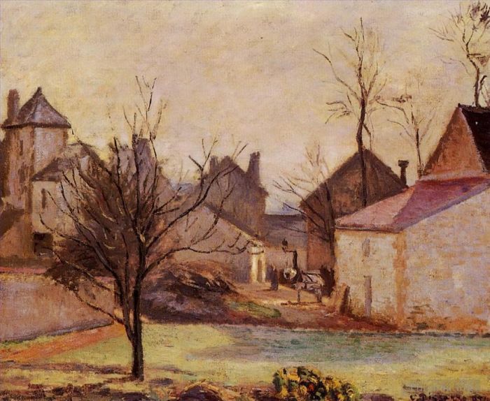 Camille Pissarro Peinture à l'huile - Cour de ferme à pontoise 1874