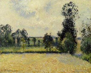 Camille Pissarro œuvres - Champ d'avoine à Eragny 1885