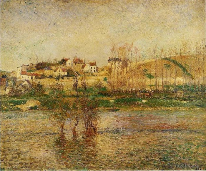 Camille Pissarro Peinture à l'huile - Inondation à Pontoise 1882