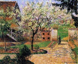 Camille Pissarro œuvres - Prunier à fleurs d'Eragny 1894