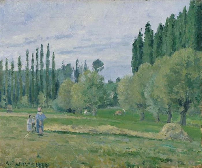 Camille Pissarro Peinture à l'huile - Fenaison 1874