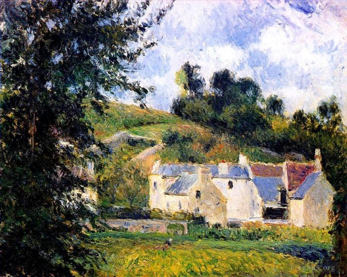 Camille Pissarro Peinture à l'huile - Maisons de l'ermitage pontoise 1879