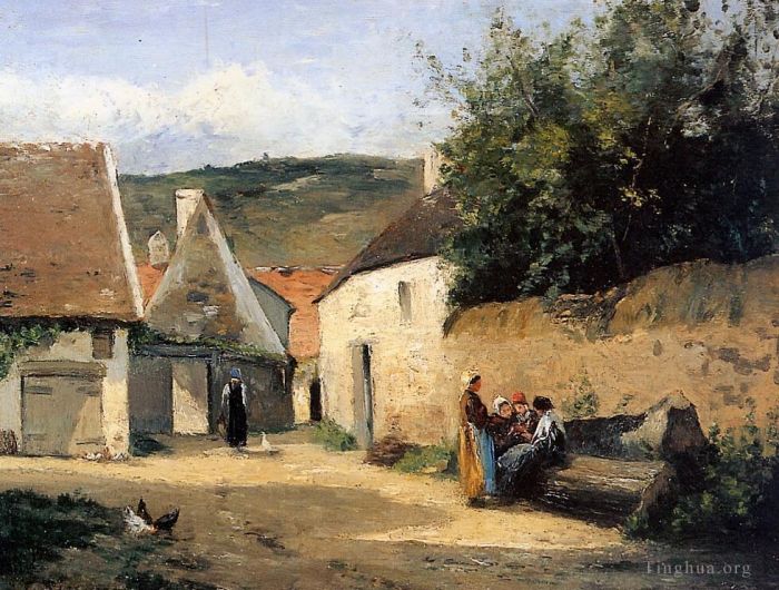 Camille Pissarro Peinture à l'huile - Jacob coin de village