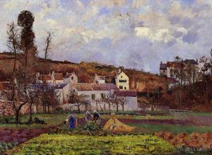 Camille Pissarro œuvres - Potagers de l'ermitage pontoise 1873