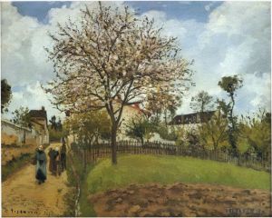 Camille Pissarro œuvres - Paysage à Louveciennes 1870